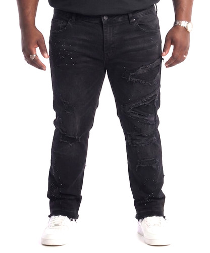 Jeans uomo nero - chiaro, grande