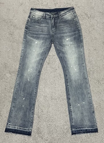 Light blue flare denim - blue,