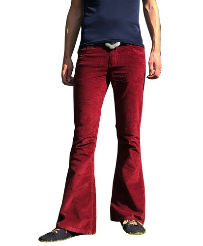 Flares burgundy uomo stretch - flares,