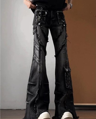 Pantalone uomo nero denim