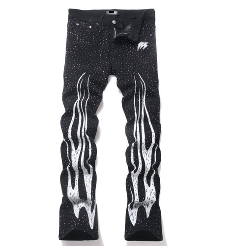 Jeans uomo nero denim - nero,