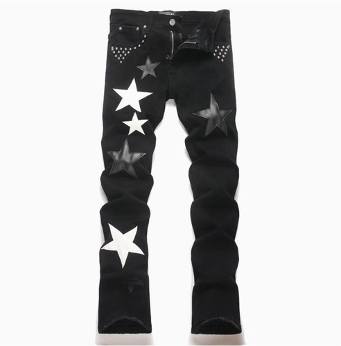 Jeans uomo nero denim - , cotone