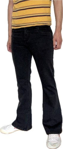 Jeans uomo retrò nero denim