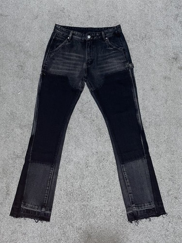 Black flare denim - denim, jeans