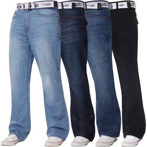 Jeans uomo bootcut kruze - jeans,