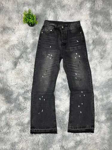 Jeans pantaloni flared neri - flared,