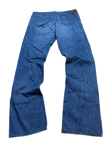 Armani jeans bootcut blu denim - bootcut,