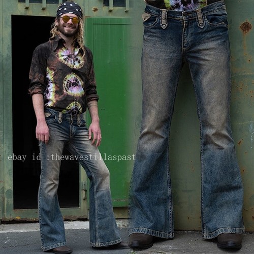 Jeans uomo retrò fondo - , a